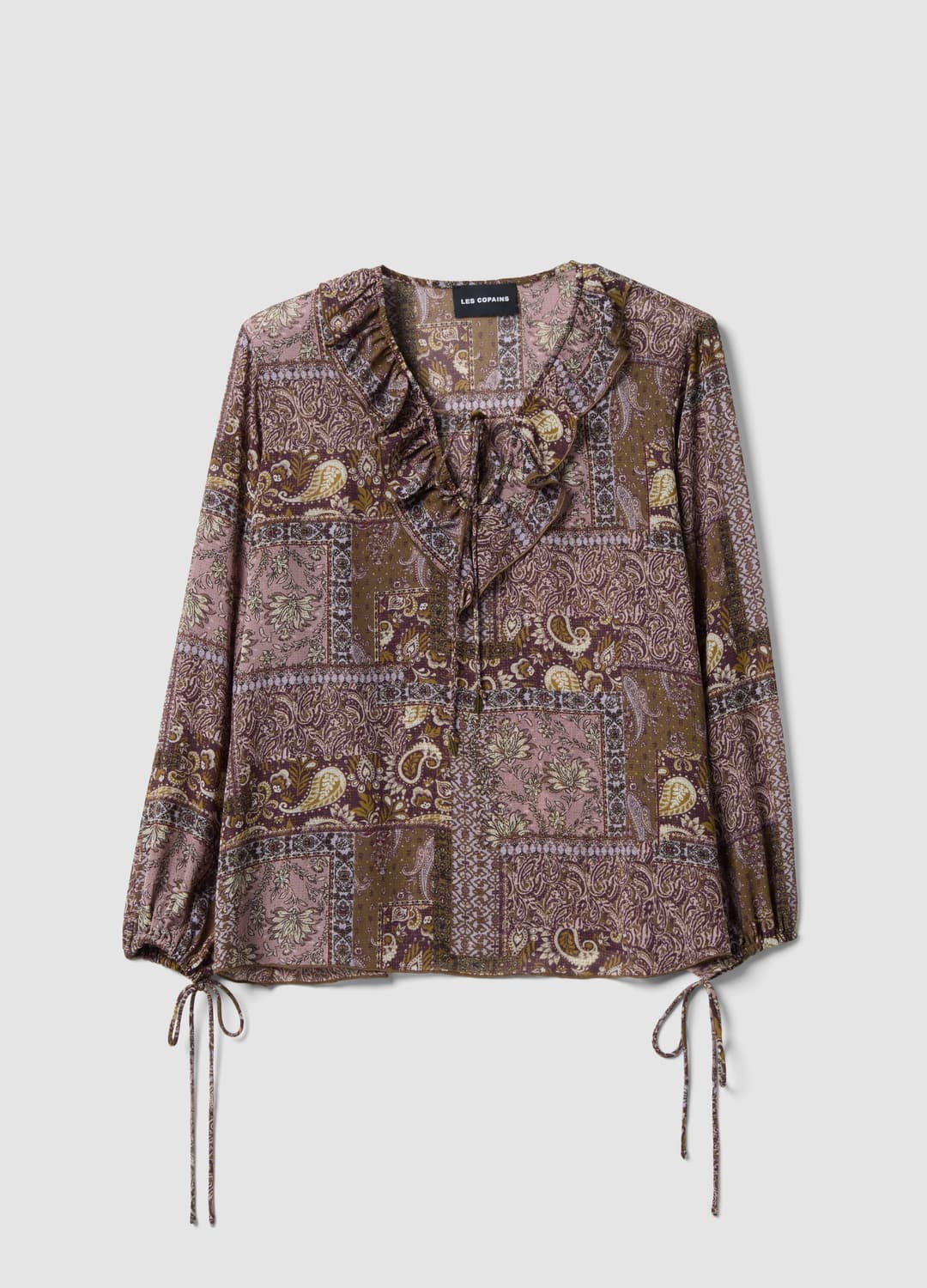 Camicia Viola Fantasia Con Volant E Fiocco Al Collo | OVS Camicia Viola Fantasia Con Volant E Fiocco Al Collo - 4 | OVS