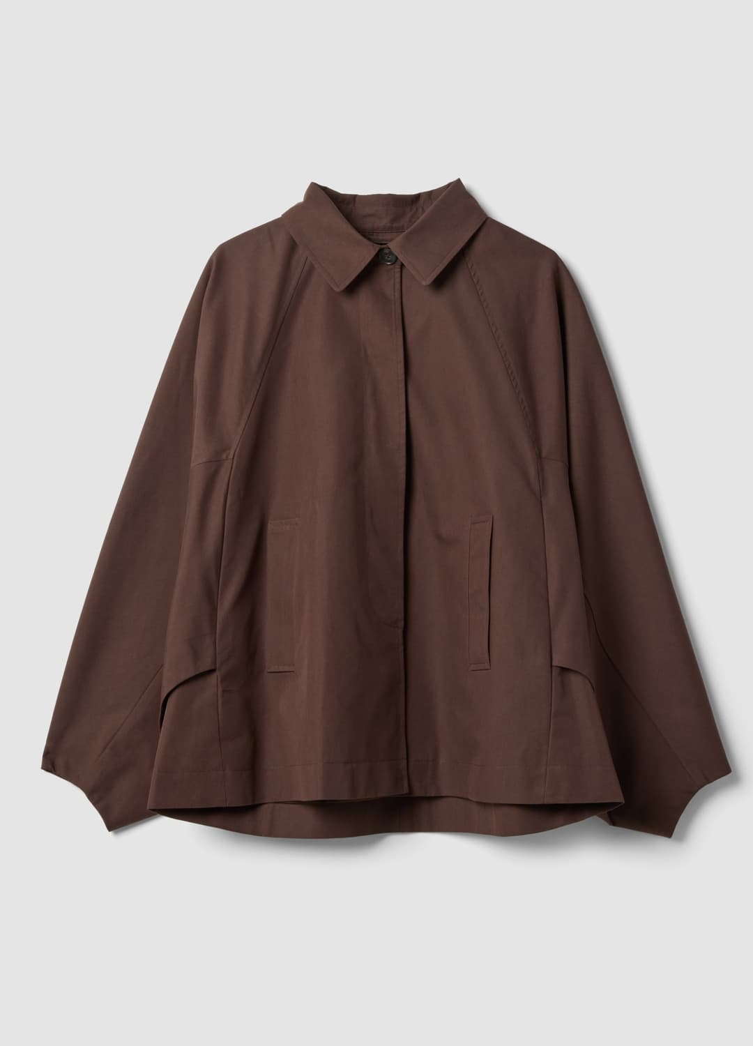 Trench Corto Marrone In Misto Cotone Con Collo Camicia | OVS Trench Corto Marrone In Misto Cotone Con Collo Camicia - 0 | OVS