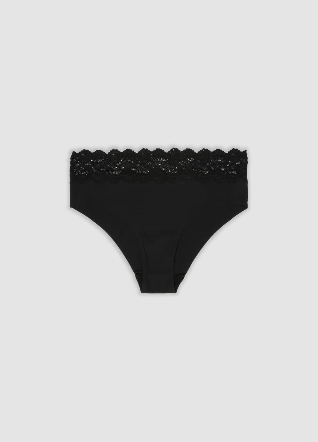 Slip Nero In Microfibra Elasticizzata Con Pizzo | OVS Slip Nero In Microfibra Elasticizzata Con Pizzo - 4 | OVS