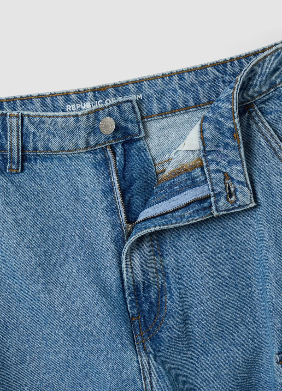 Blaue Cargo-jeans Aus Reiner Baumwolle Mit Wide-leg | OVS Blaue Cargo-jeans Aus Reiner Baumwolle Mit Wide-leg - 5 | OVS