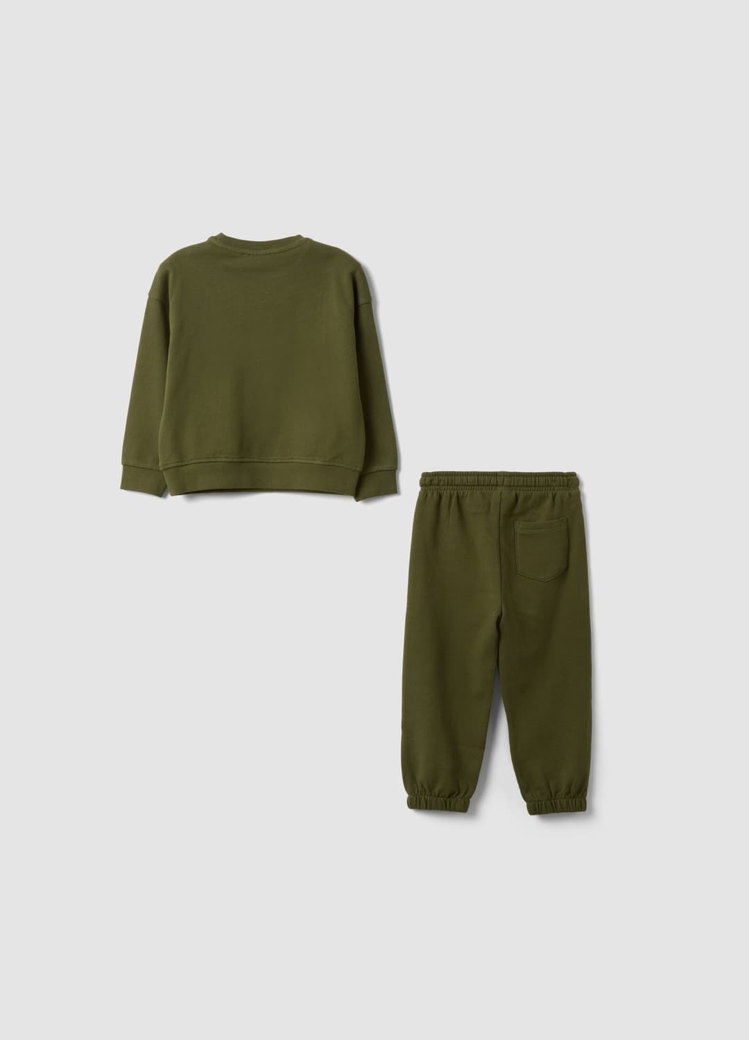 Grünes Set Aus 100 % Baumwolle Mit Rundhals-sweatshirt Für Jungen | OVS Grünes Set Aus 100 % Baumwolle Mit Rundhals-sweatshirt Für Jungen - 1 | OVS