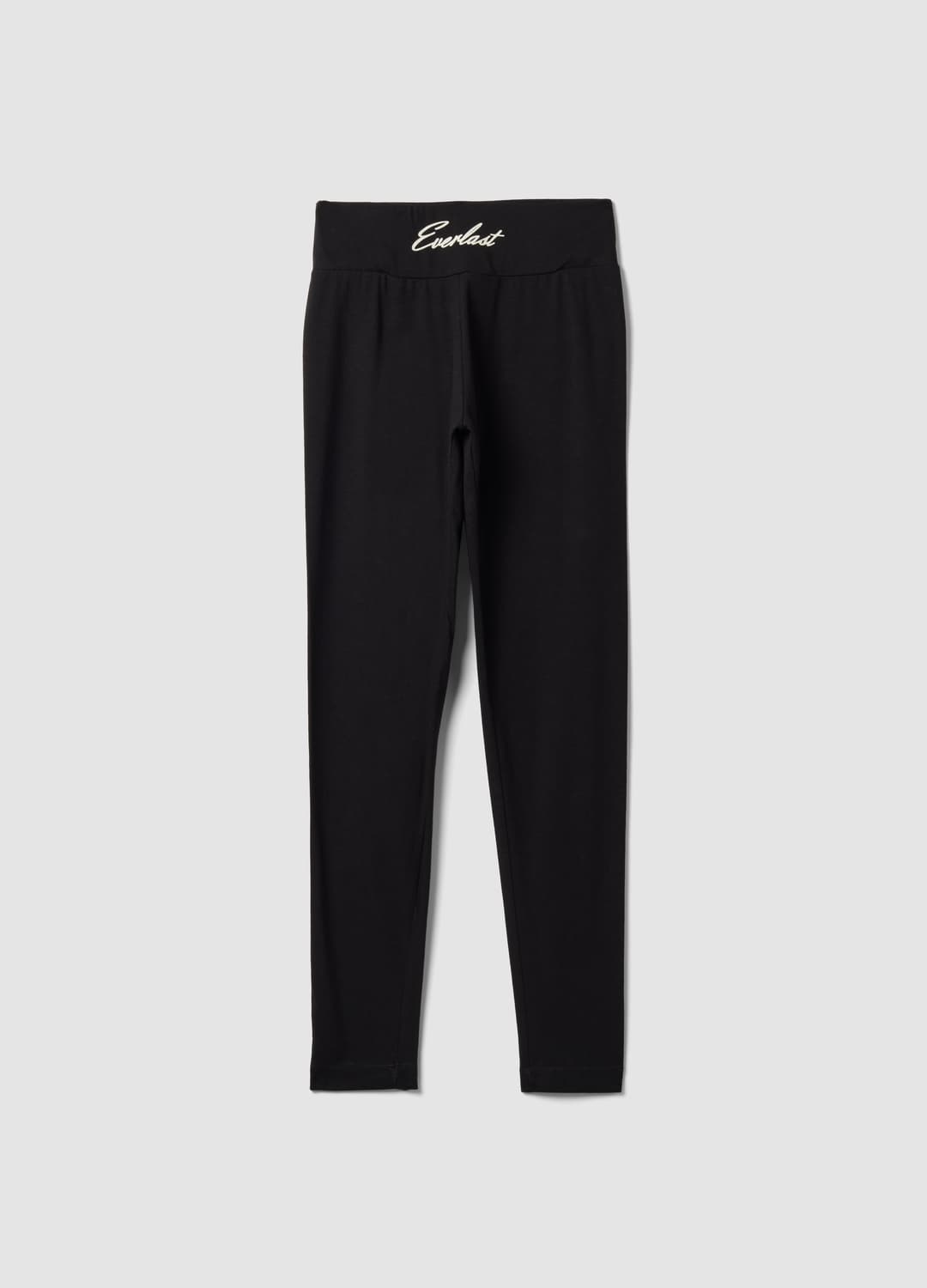 Leggings Neri In Jersey Di Cotone Elasticizzato Slim Fit Con Logo Everlast | OVS Leggings Neri In Jersey Di Cotone Elasticizzato Slim Fit Con Logo Everlast - 0 | OVS