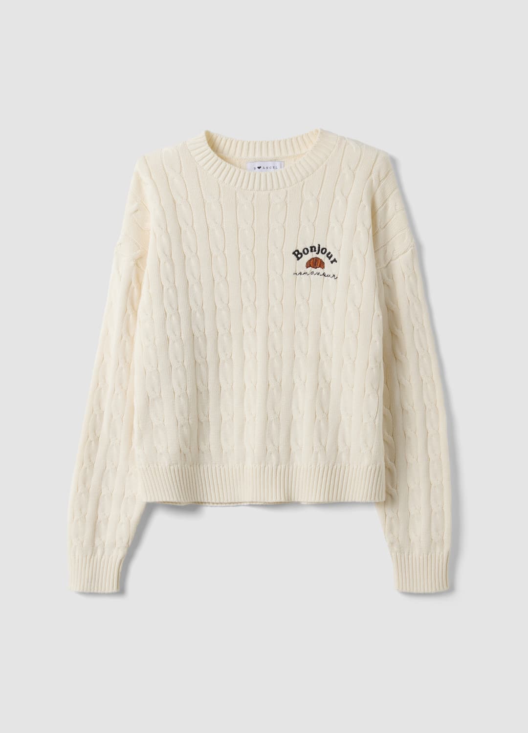 Maglia Bianca In Puro Cotone A Trecce Con Ricamo Croissant | OVS Maglia Bianca In Puro Cotone A Trecce Con Ricamo Croissant - 4 | OVS