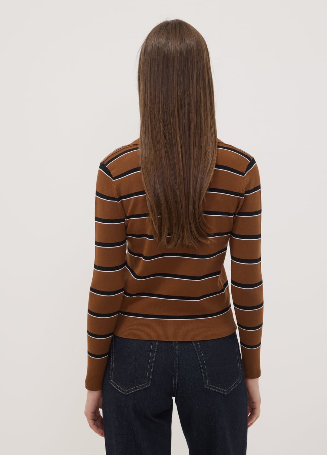 Brauner Pullover Aus Viskosemix Mit Polokragen | OVS Brauner Pullover Aus Viskosemix Mit Polokragen - 3 | OVS