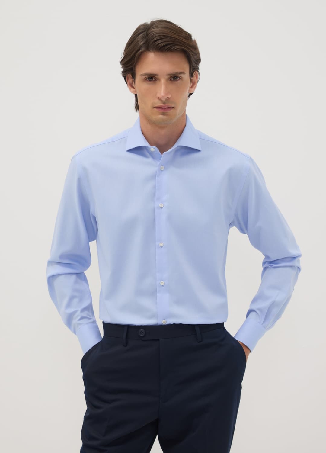 Camicia Azzurra In Puro Cotone No Iron Regular Fit | OVS Camicia Azzurra In Puro Cotone No Iron Regular Fit - 0 | OVS