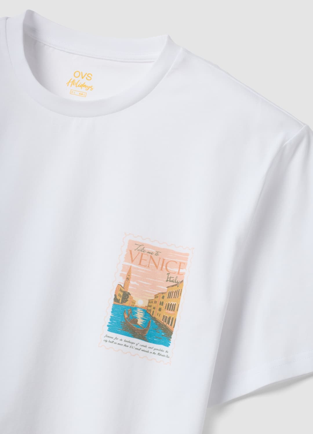T-shirt Bianca A Maniche Corte In Puro Cotone Regular Fit | OVS T-shirt Bianca A Maniche Corte In Puro Cotone Regular Fit - 5 | OVS