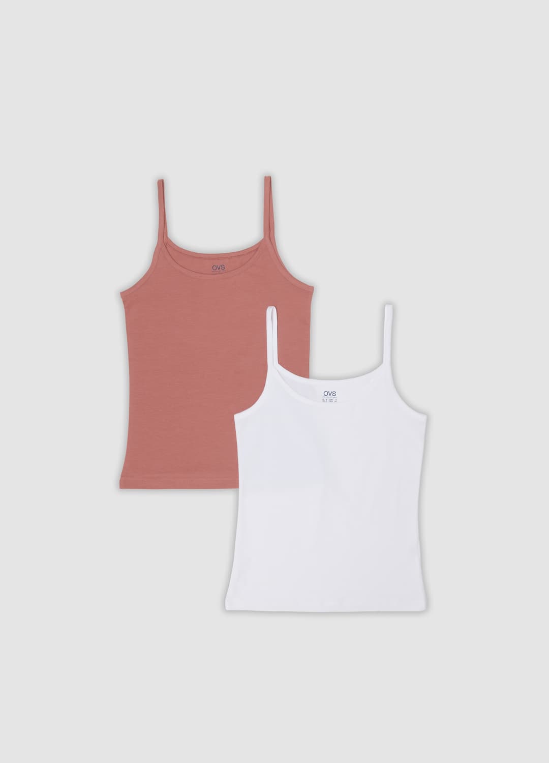 2er-pack Damen-tops In Rosa Und Weiß Aus Elastischer Bio-baumwolle | OVS 2er-pack Damen-tops In Rosa Und Weiß Aus Elastischer Bio-baumwolle - 4 | OVS
