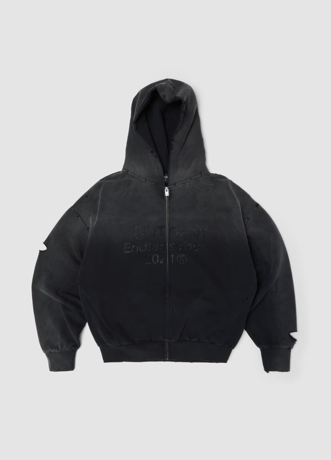 Full-zip Hoodie Sunfaded Black | OVS Full-zip Hoodie Sunfaded Black - 0 | OVS