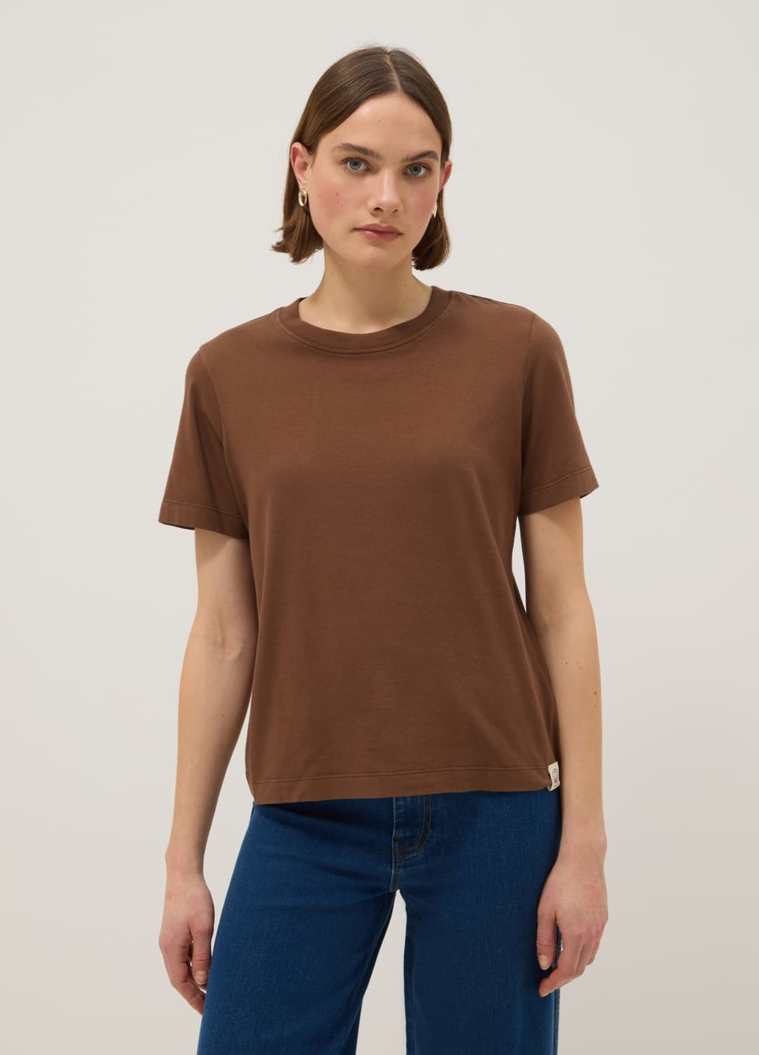 Braunes T-shirt Aus Reiner Baumwolle | OVS Braunes T-shirt Aus Reiner Baumwolle - 0 | OVS