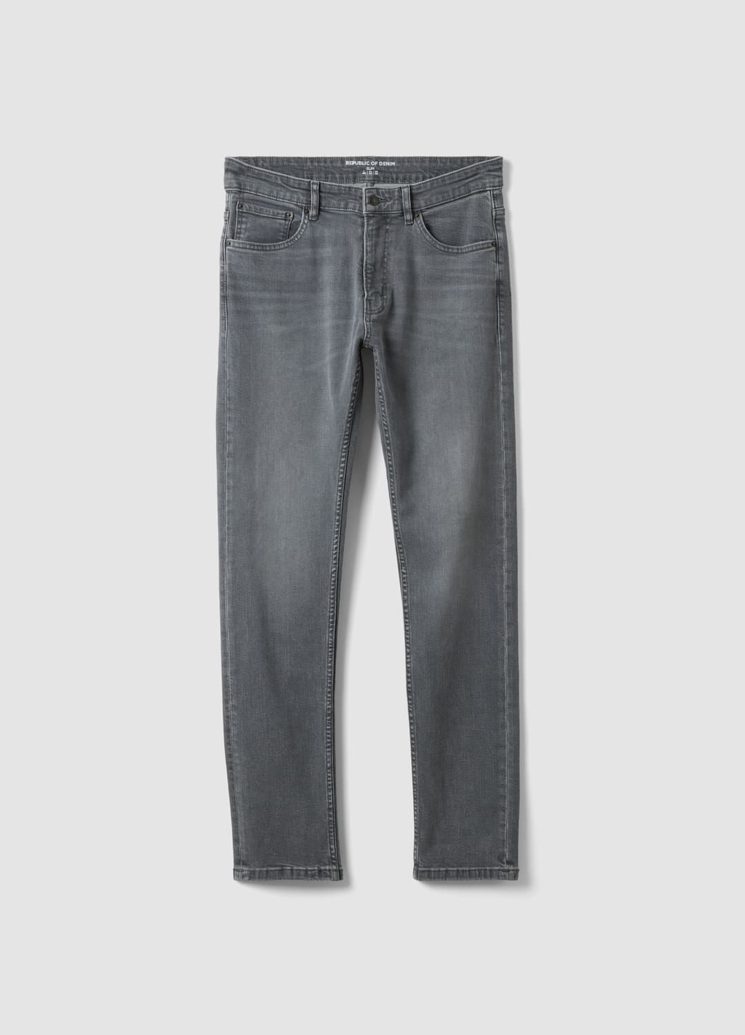 Graue Slim-fit-denim-jeans Aus Stretch-baumwolle | OVS Graue Slim-fit-denim-jeans Aus Stretch-baumwolle - 4 | OVS