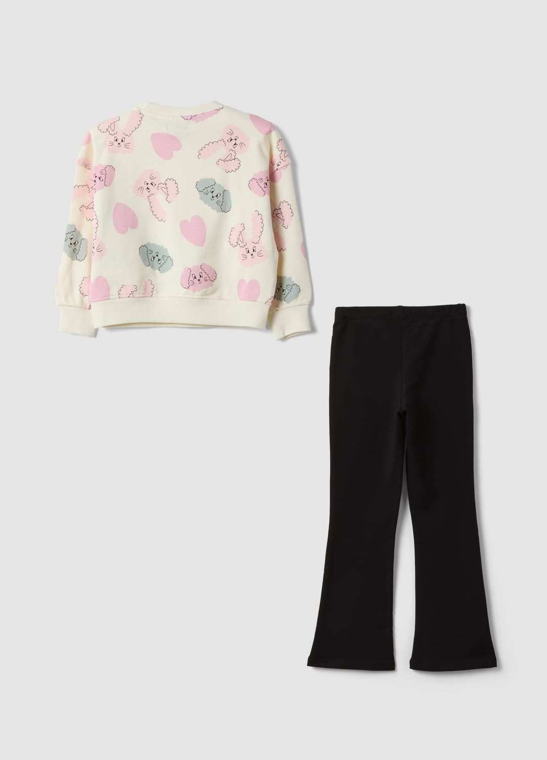 Mehrfarbiges Mädchen-set Aus Reiner Baumwolle Mit Sweatshirt Und Hündchen-print | OVS Mehrfarbiges Mädchen-set Aus Reiner Baumwolle Mit Sweatshirt Und Hündchen-print - 1 | OVS