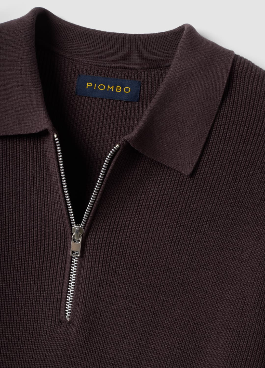 Polo Marrone In Puro Cotone Con Zip E Collo Classico | OVS Polo Marrone In Puro Cotone Con Zip E Collo Classico - 5 | OVS