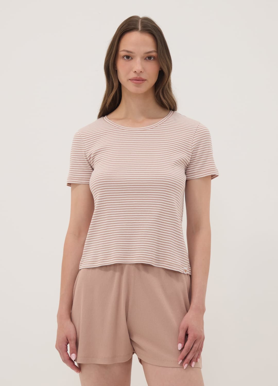 Pigiama Multicolor In Puro Cotone Organico Con T-shirt A Righe E Shorts | OVS Pigiama Multicolor In Puro Cotone Organico Con T-shirt A Righe E Shorts - 1 | OVS