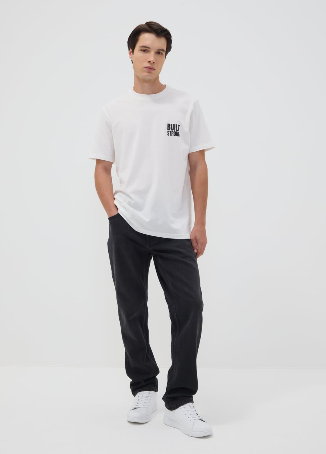 Weißes T-shirt Aus Reiner Baumwoll-jersey Mit Print | OVS Weißes T-shirt Aus Reiner Baumwoll-jersey Mit Print - 1 | OVS