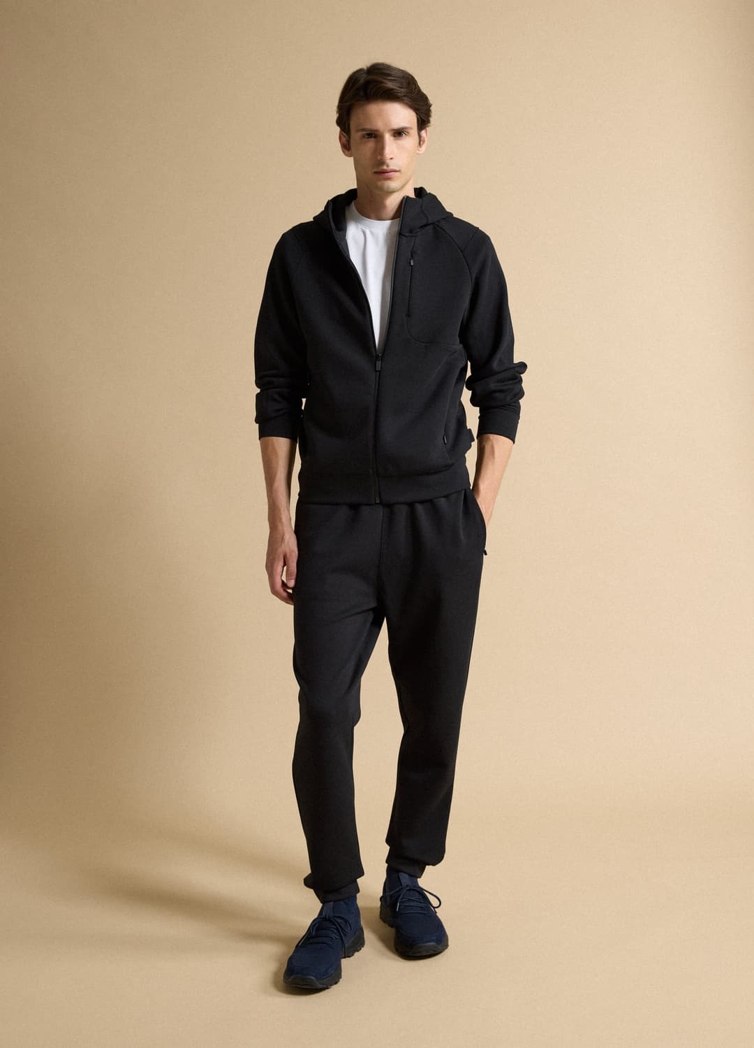 Full-zip Nera Traspirante In Tessuto Elasticizzato 2 Way Stretch | OVS Full-zip Nera Traspirante In Tessuto Elasticizzato 2 Way Stretch - 1 | OVS