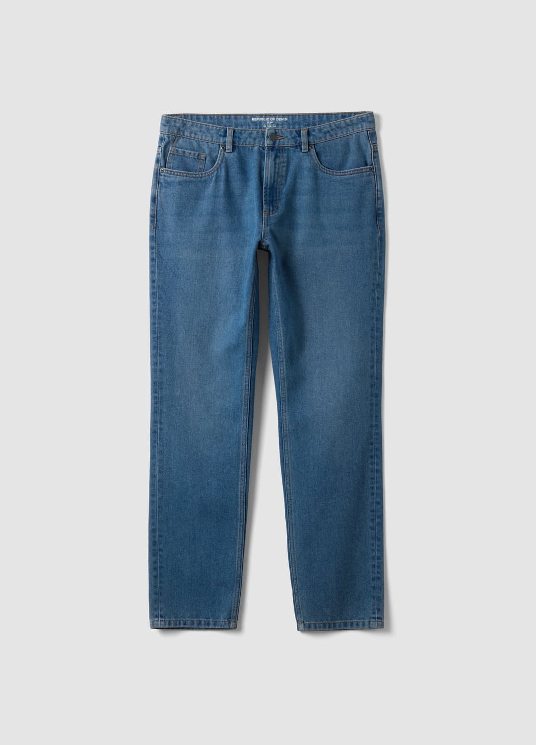 Hellblaue Slim-fit-jeans Aus Baumwoll-viskose-mix | OVS Hellblaue Slim-fit-jeans Aus Baumwoll-viskose-mix - 4 | OVS