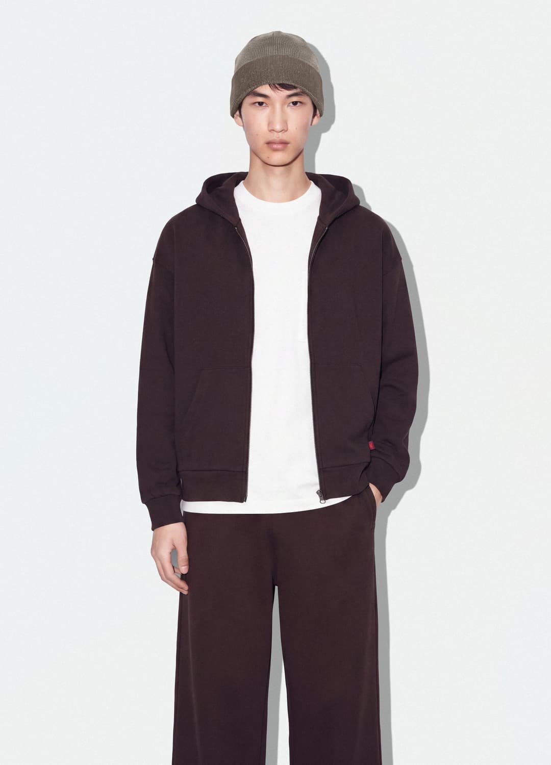 Felpa Crop Marrone In Puro Cotone Con Cappuccio Over Fit | OVS Felpa Crop Marrone In Puro Cotone Con Cappuccio Over Fit - 1 | OVS