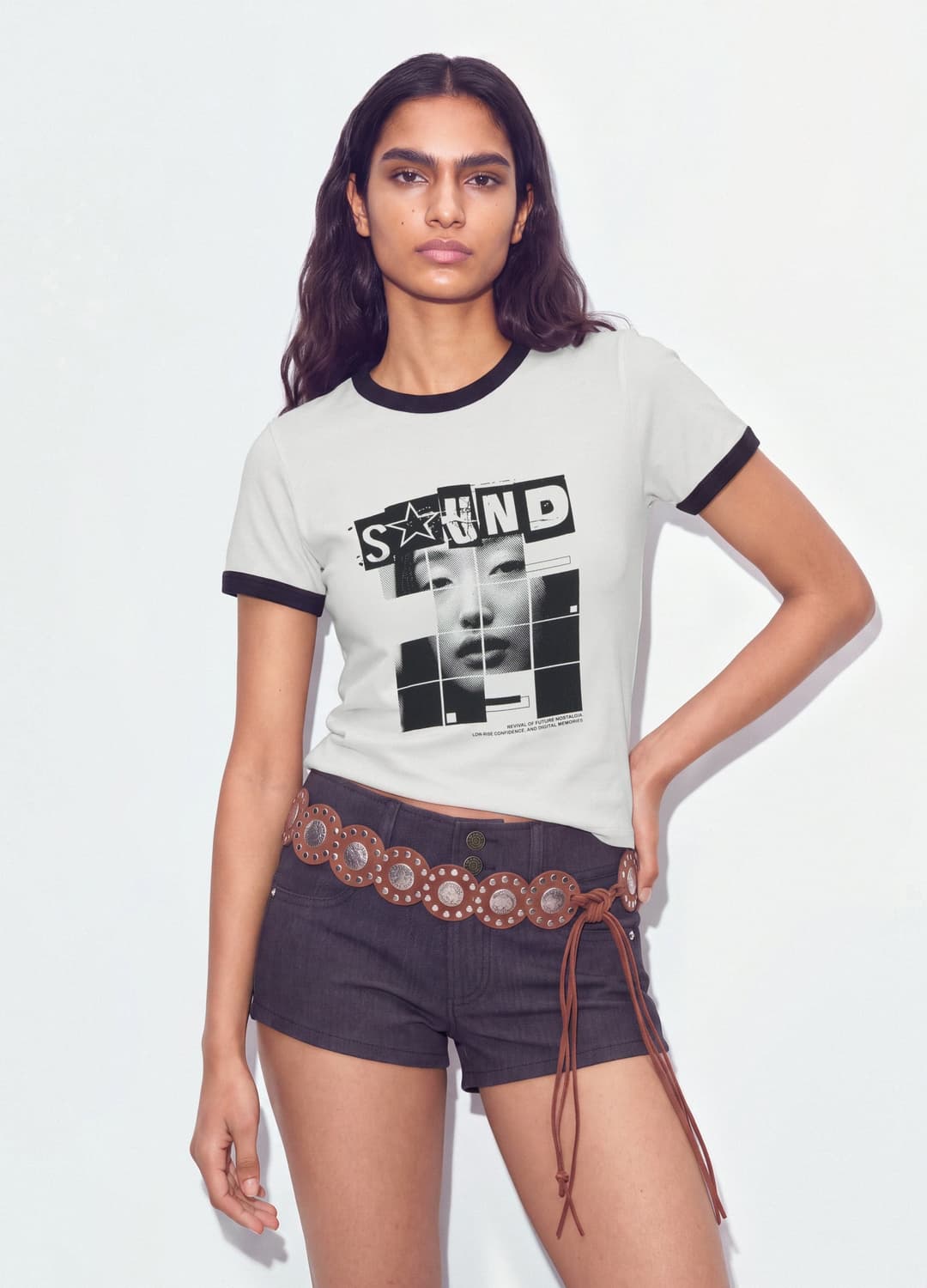 T-shirt Bianca In Cotone Con Stampa Grafica Frontale E Bordi A Contrasto | OVS T-shirt Bianca In Cotone Con Stampa Grafica Frontale E Bordi A Contrasto - 1 | OVS