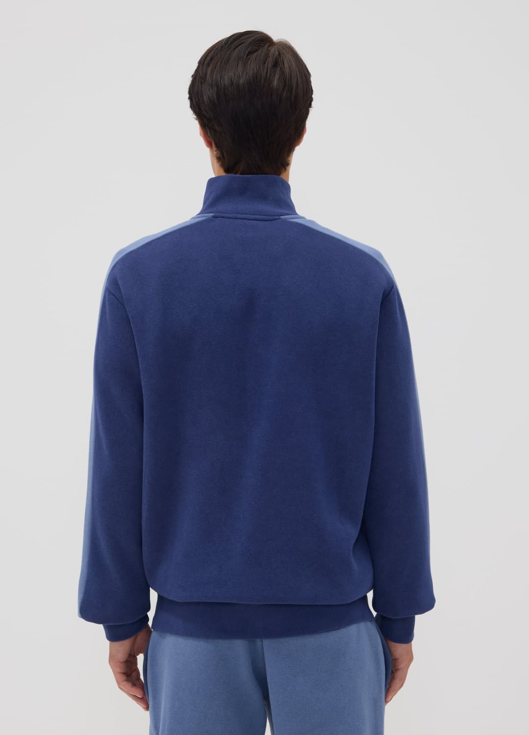 Felpa Full Zip Blu In Misto Cotone Con Logo | OVS Felpa Full Zip Blu In Misto Cotone Con Logo - 3 | OVS