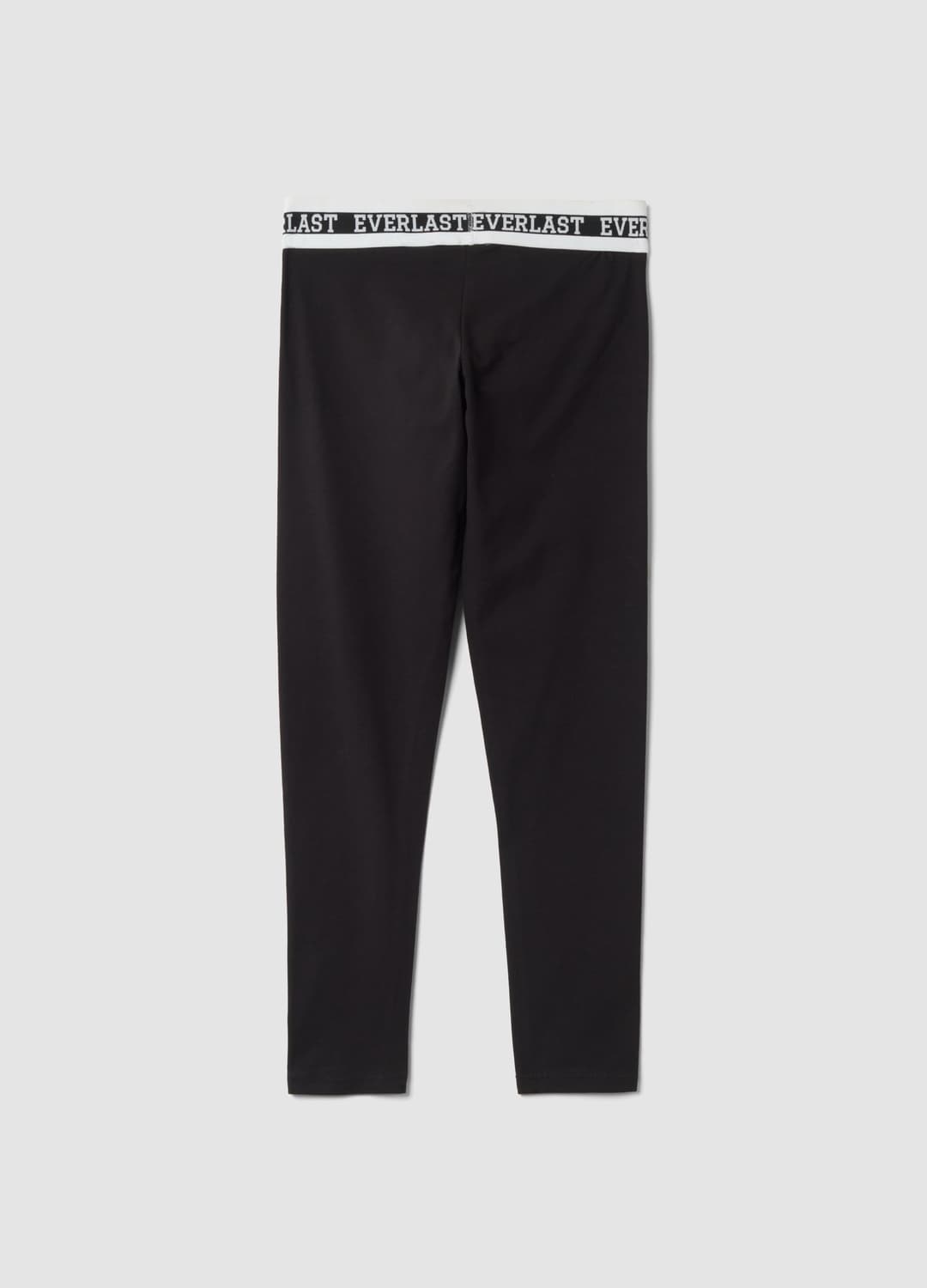 Leggings Neri In Jersey Di Cotone Elasticizzato Slim Fit Con Logo Everlast | OVS Leggings Neri In Jersey Di Cotone Elasticizzato Slim Fit Con Logo Everlast - 2 | OVS