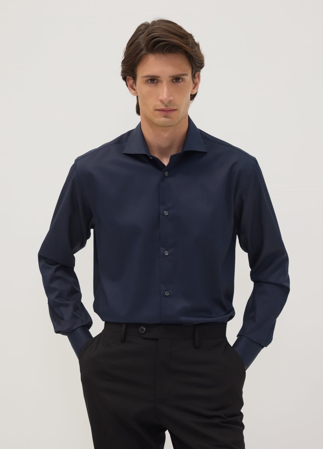 Camicia Blu In Puro Cotone Con Colletto Classico Regular Fit No Iron | OVS Camicia Blu In Puro Cotone Con Colletto Classico Regular Fit No Iron - 0 | OVS