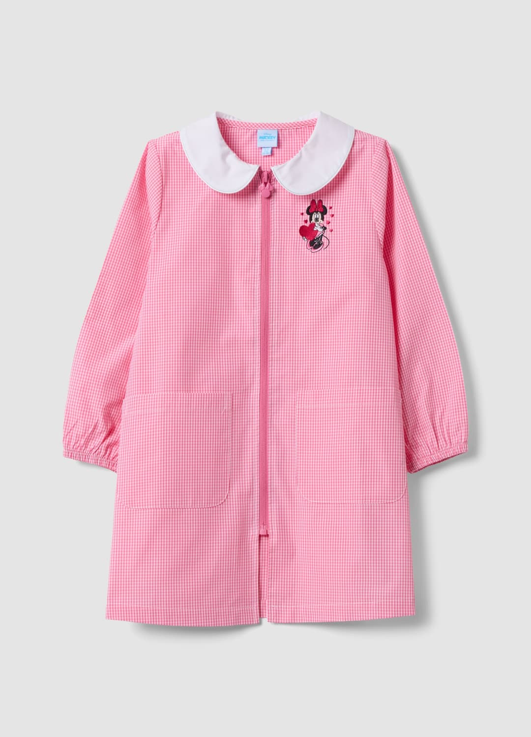 Rosa Kindergartenschürze Mit Weißem Kragen Und Minnie-stickerei | OVS Rosa Kindergartenschürze Mit Weißem Kragen Und Minnie-stickerei - 0 | OVS
