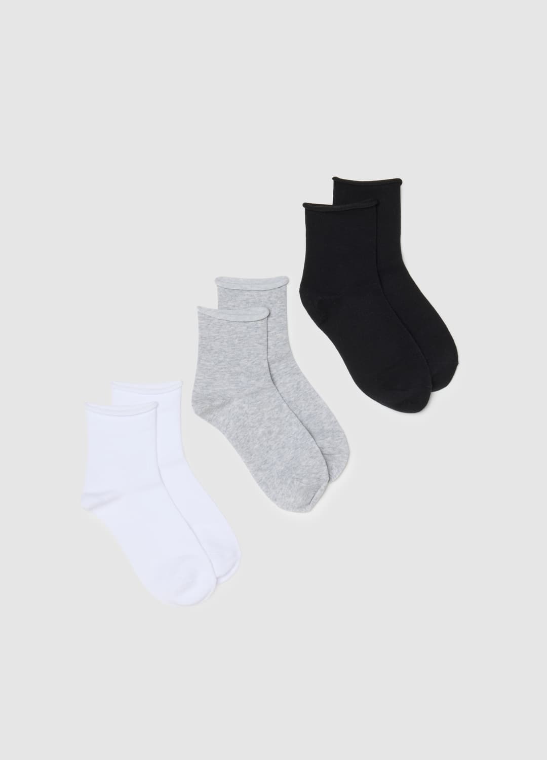 Dreierpack Kurze Multicolor-socken Aus Baumwollmischung Mit Engem Sitz | OVS Dreierpack Kurze Multicolor-socken Aus Baumwollmischung Mit Engem Sitz - 0 | OVS