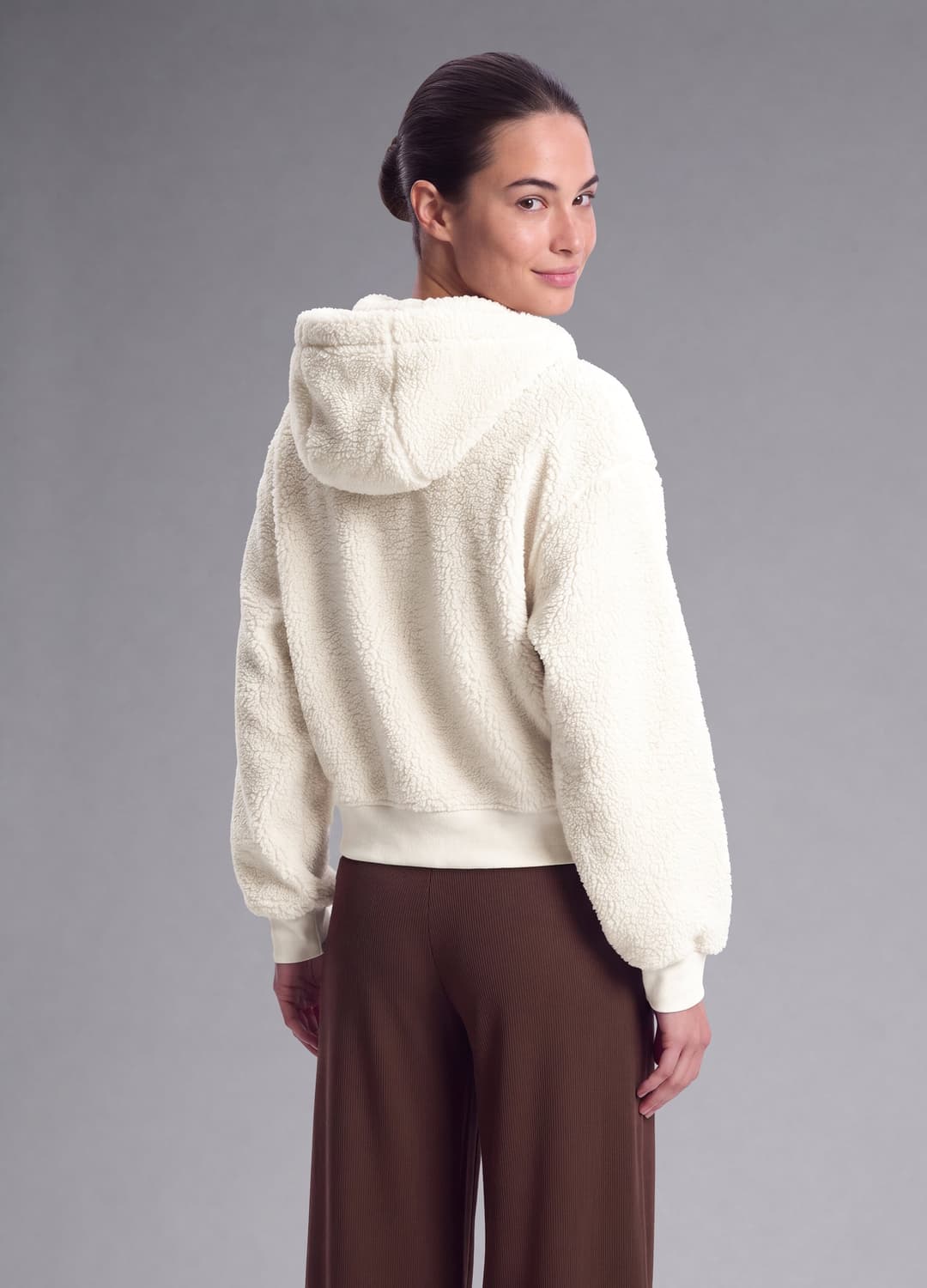 Full-zip Bianca Con Cappuccio Effetto Teddy Altavia Studio | OVS Full-zip Bianca Con Cappuccio Effetto Teddy Altavia Studio - 3 | OVS