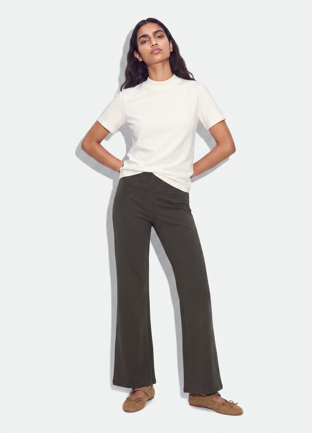 Schwarze Flare-hose Aus Stretch-baumwolle | OVS Schwarze Flare-hose Aus Stretch-baumwolle - 0 | OVS