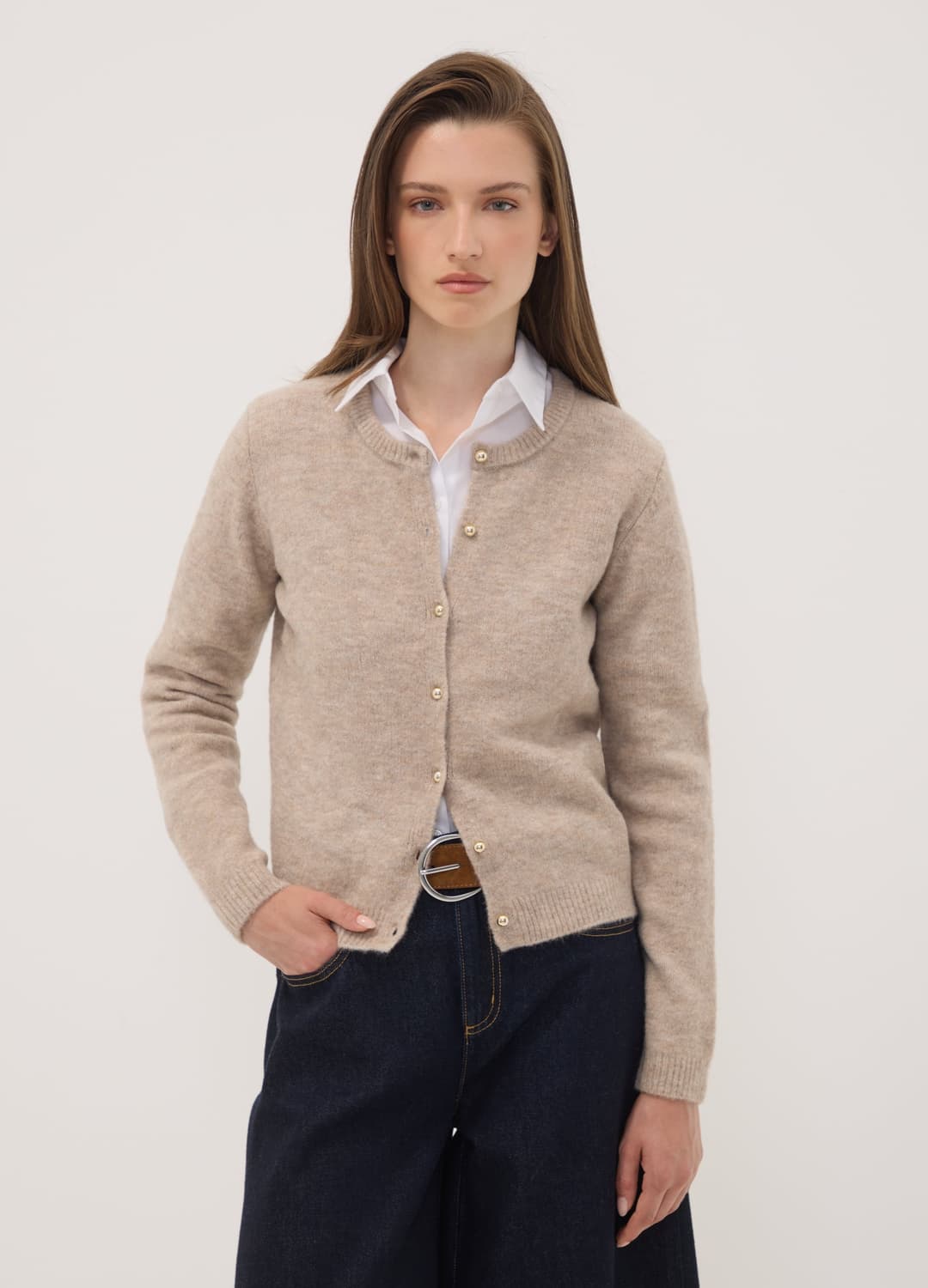 Cardigan Verde In Lana Elasticizzata A Girocollo Regular Fit | OVS Cardigan Verde In Lana Elasticizzata A Girocollo Regular Fit - 2 | OVS