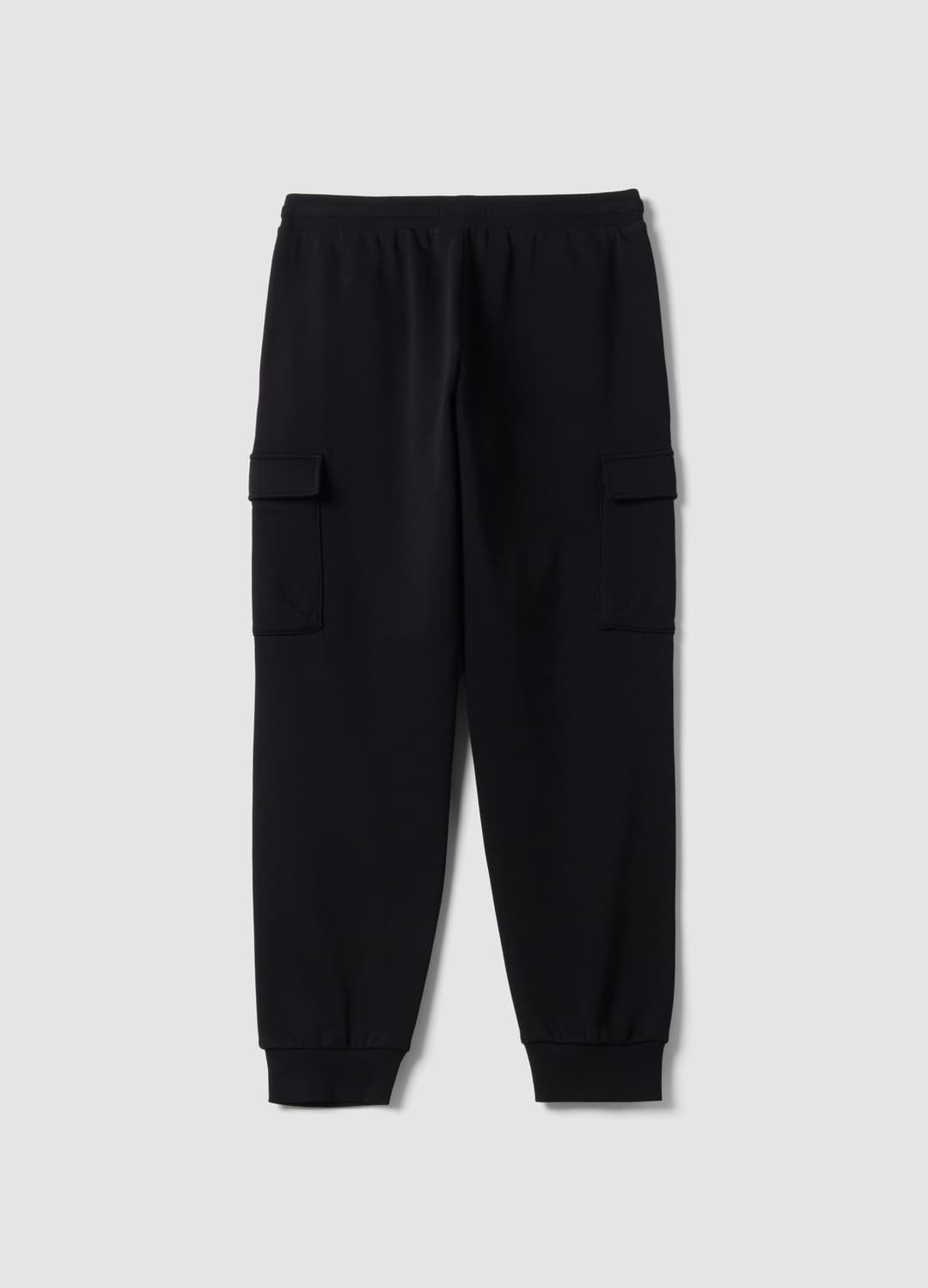 Pantaloni Jogger Cargo Neri In Misto Cotone Con Coulisse Regular Fit | OVS Pantaloni Jogger Cargo Neri In Misto Cotone Con Coulisse Regular Fit - 2 | OVS