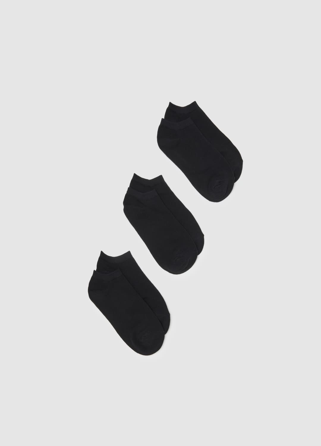 Tripack Schwarze Kurze Baumwoll-stretchsocken | OVS Tripack Schwarze Kurze Baumwoll-stretchsocken - 0 | OVS