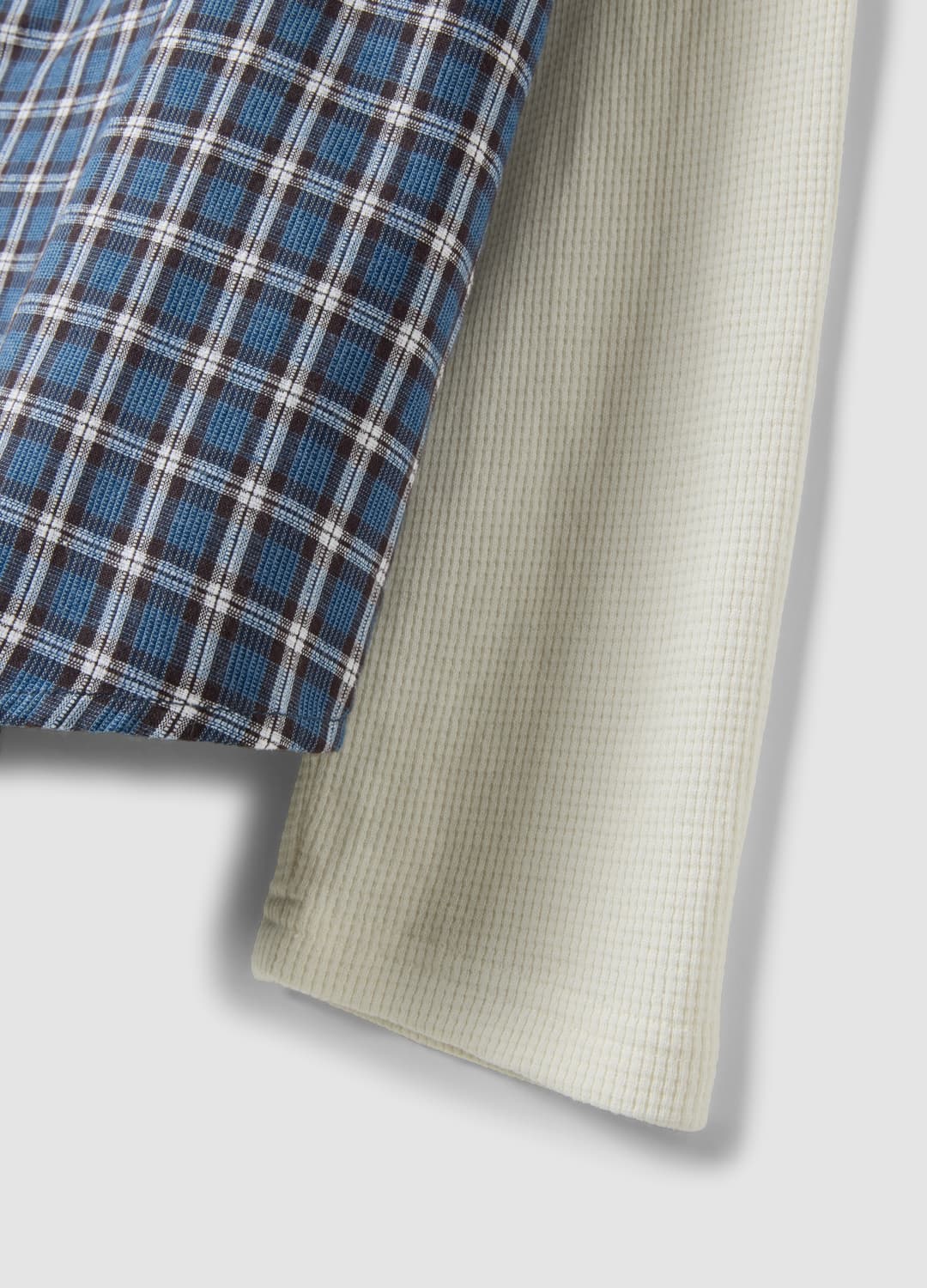 Camicia Cropped Blu A Quadri In Puro Cotone Con Maniche Doppie Over Fit | OVS Camicia Cropped Blu A Quadri In Puro Cotone Con Maniche Doppie Over Fit - 5 | OVS