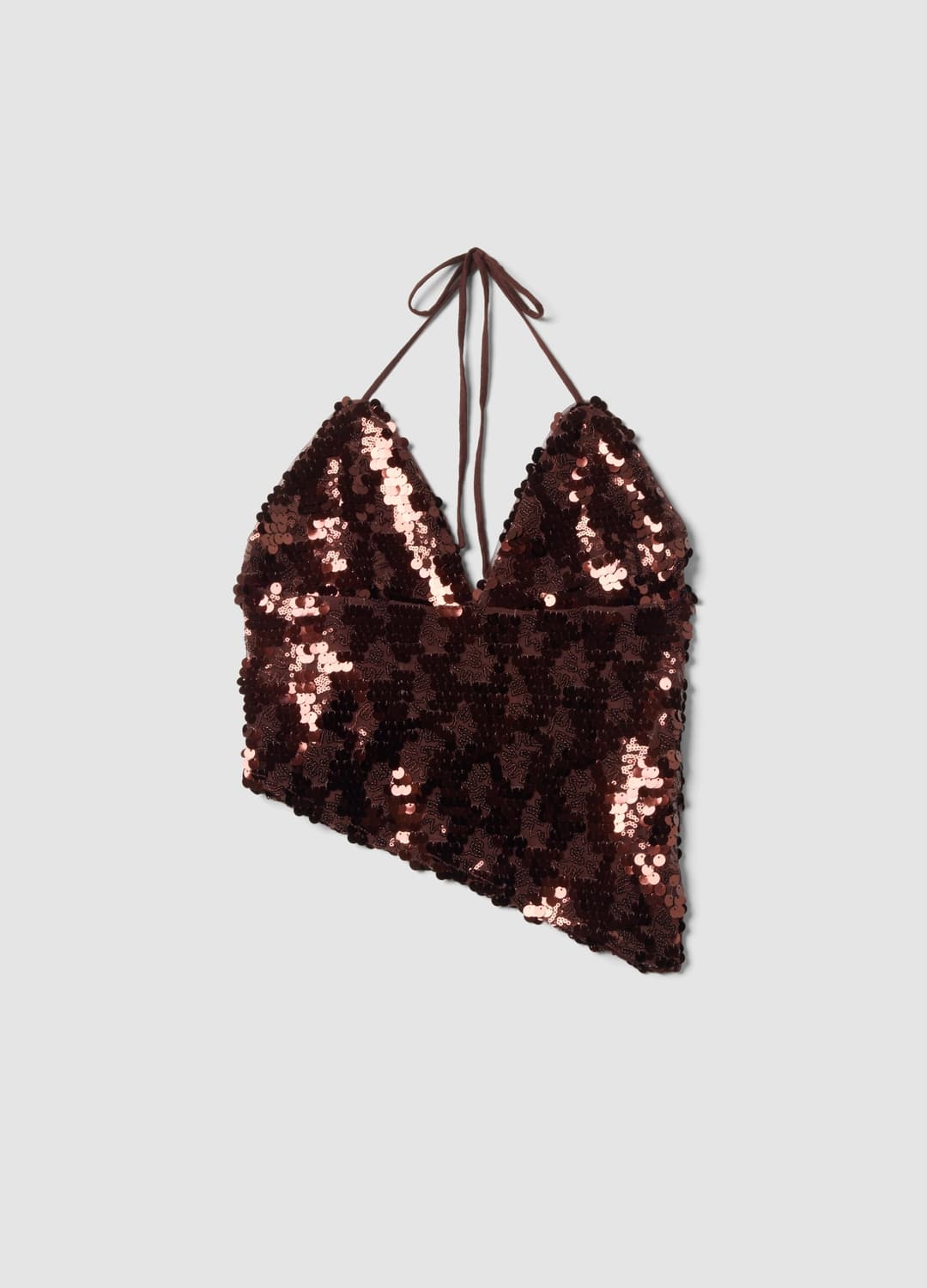 Top Marrone In Tessuto Elasticizzato Con Paillettes | OVS Top Marrone In Tessuto Elasticizzato Con Paillettes - 4 | OVS