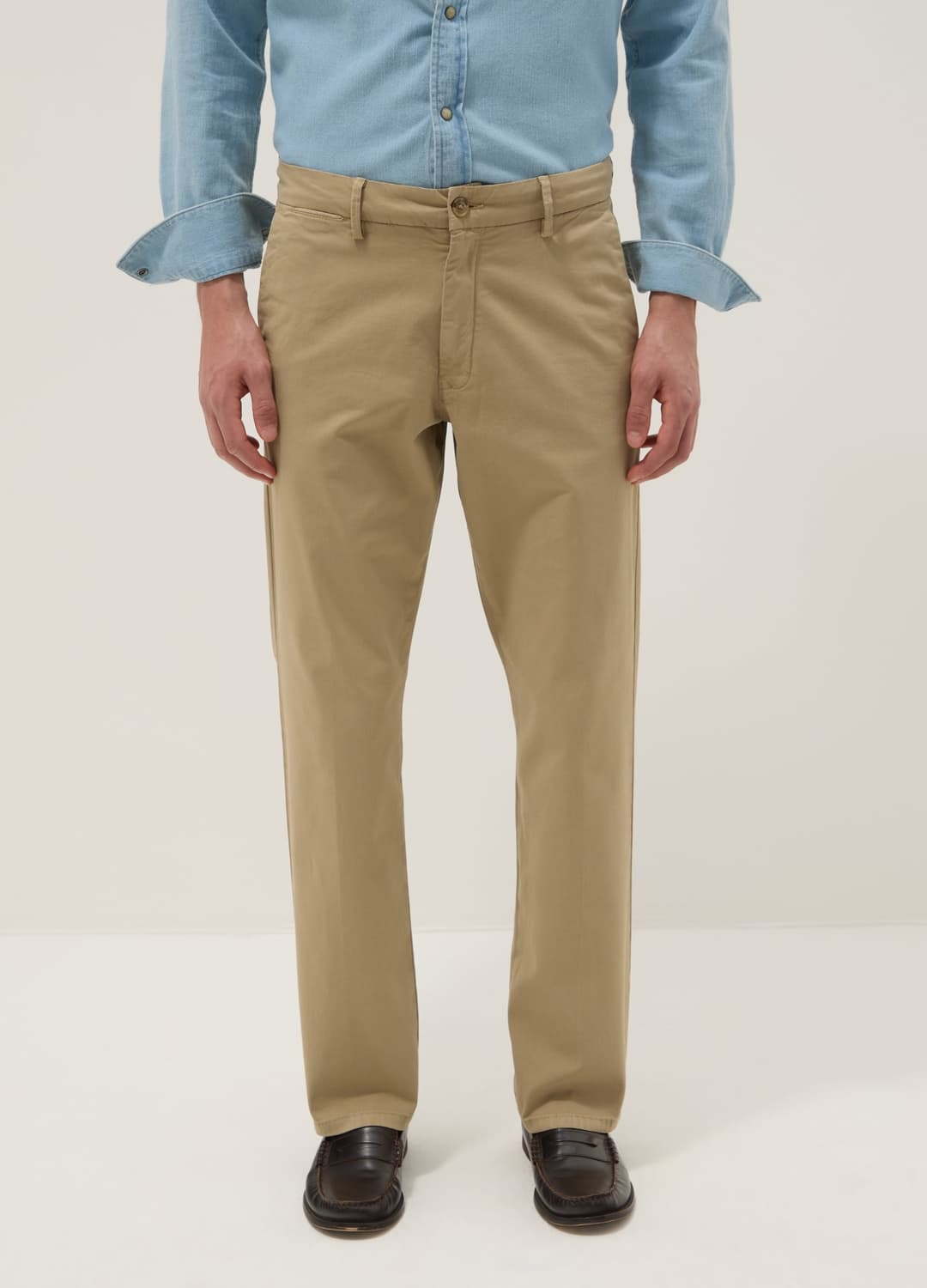 Pantaloni Chino Blu In Cotone Elasticizzato Regular Fit | OVS Pantaloni Chino Blu In Cotone Elasticizzato Regular Fit - 1 | OVS