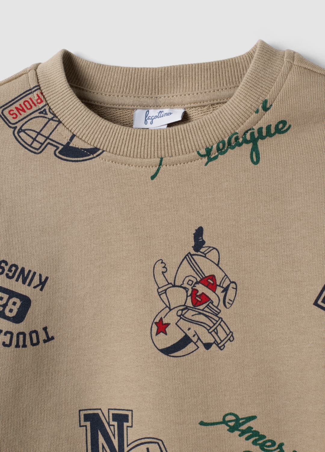 Beiges Set Aus Reiner Baumwolle Mit Rundhalsausschnitt Und Print Für Babyjungen | OVS Beiges Set Aus Reiner Baumwolle Mit Rundhalsausschnitt Und Print Für Babyjungen - 3 | OVS