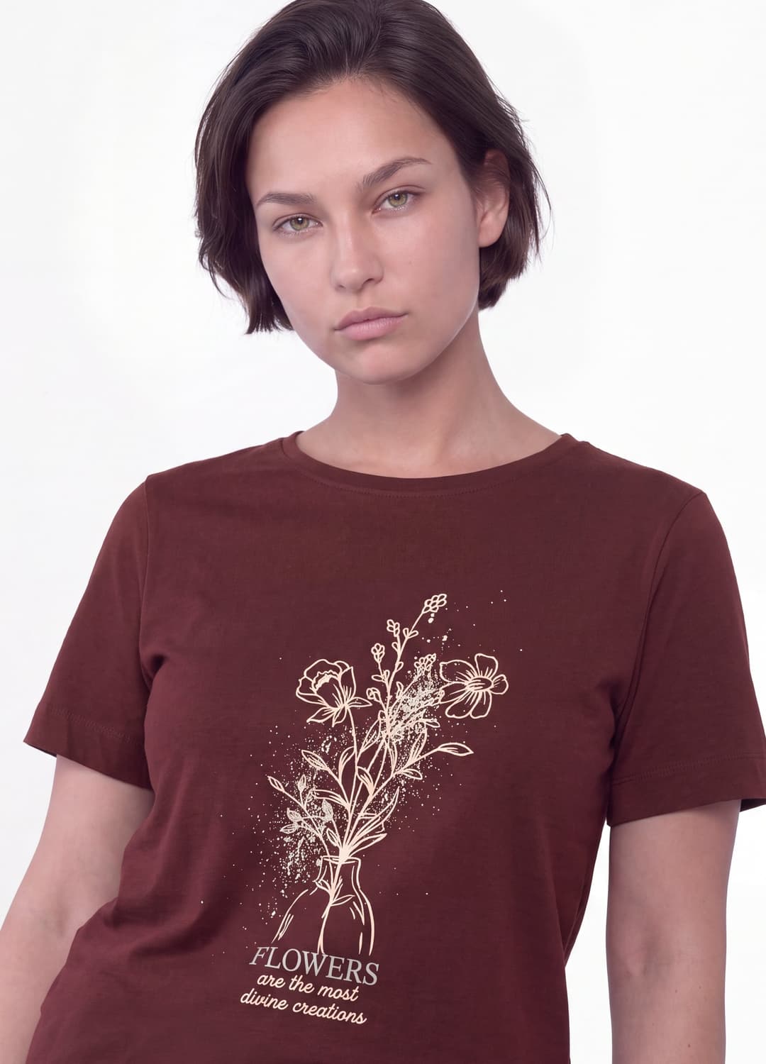 T-shirt Rossa In Puro Cotone Con Stampa Floreale Regular Fit | OVS T-shirt Rossa In Puro Cotone Con Stampa Floreale Regular Fit - 0 | OVS