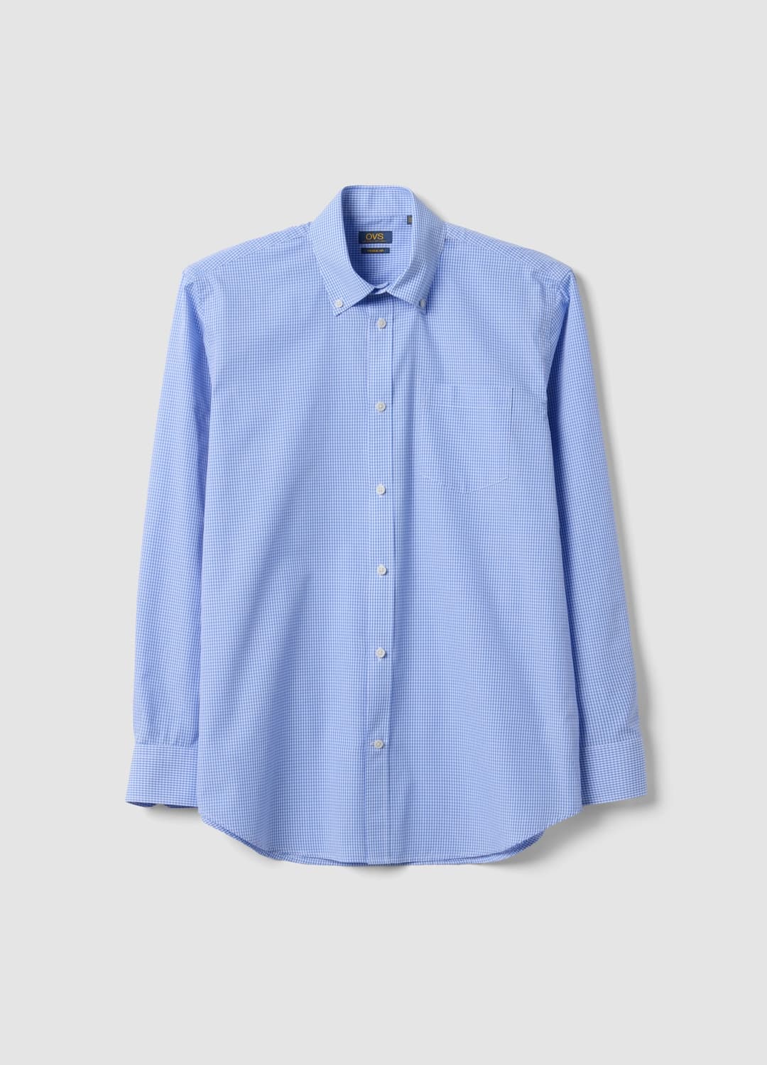 Camicia Azzurra In Misto Cotone Con Colletto Button Down Easy Iron Regular Fit | OVS Camicia Azzurra In Misto Cotone Con Colletto Button Down Easy Iron Regular Fit - 4 | OVS