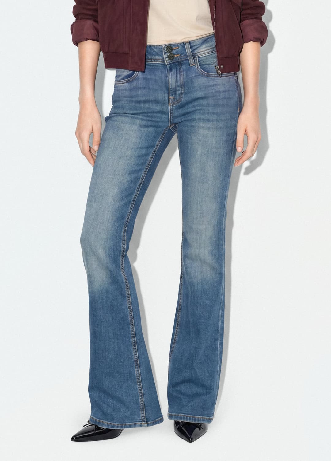 Blaue Flare-jeans Aus Stretch-baumwolle | OVS Blaue Flare-jeans Aus Stretch-baumwolle - 8 | OVS
